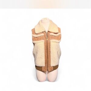 Vintage Arctic-Hi vest made from 100% cowhide